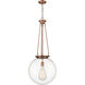 Beacon 1 Light 17.75 inch Antique Copper Pendant Ceiling Light