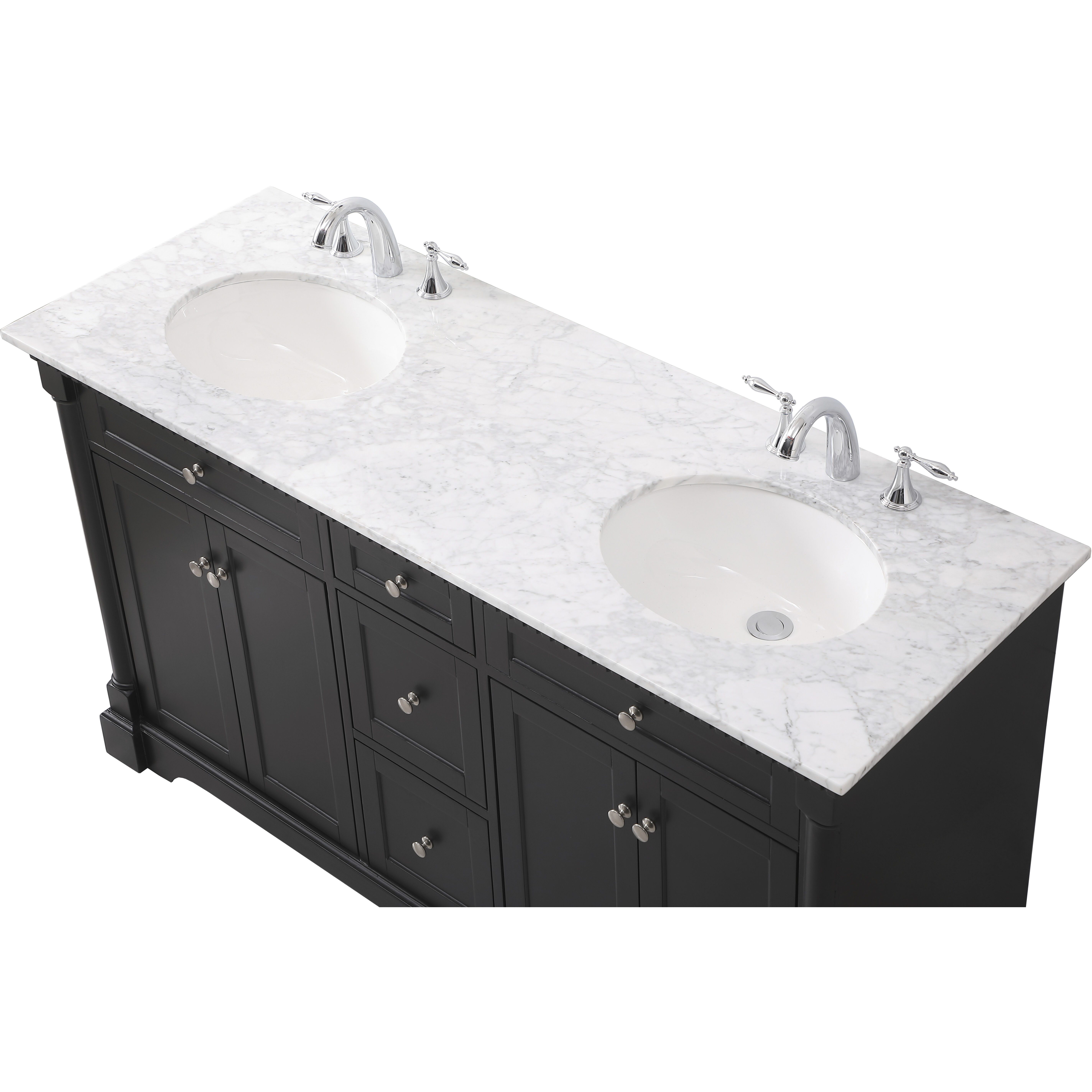 Clarence 60 X 22 X 35 inch Black Vanity Sink Set