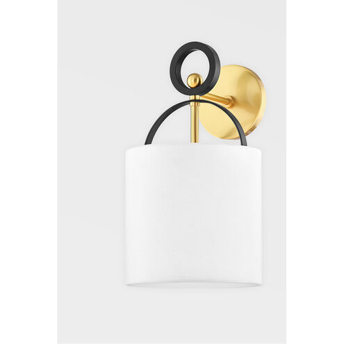 Campbell Hall 1 Light 8 inch Aged Brass and Black Brass Wall Sconce Wall Light