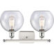 Ballston Athens 2 Light 18 inch White and Polished Chrome Bath Vanity Light Wall Light