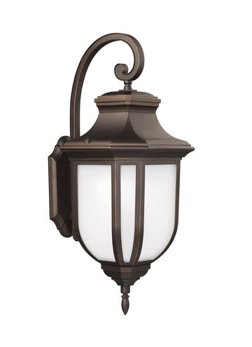 Childress 1 Light 14.63 inch Antique Bronze Outdoor Wall Lantern, Medium