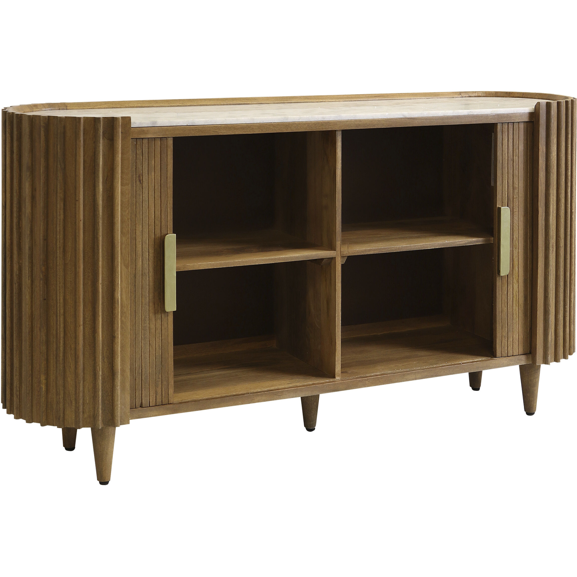 Riviera 65 X 16 inch Brown and White and Gold Sideboard