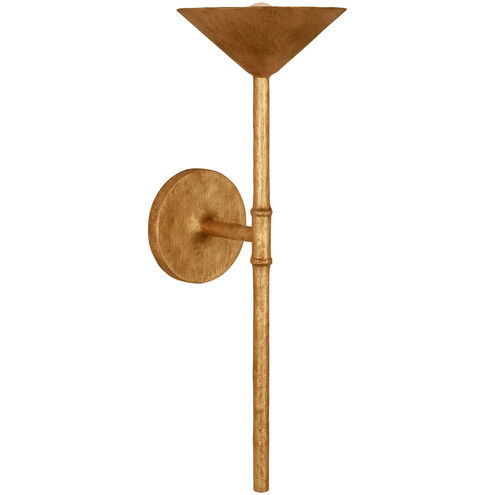 Julie Neill Eleanor LED 7 inch Antique Gold Leaf Tail Sconce Wall Light