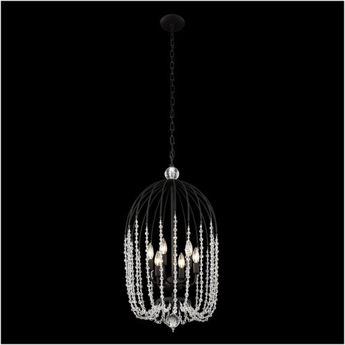 Voliere 6 Light 16.75 inch Gold Pendant Ceiling Light in Matte Black