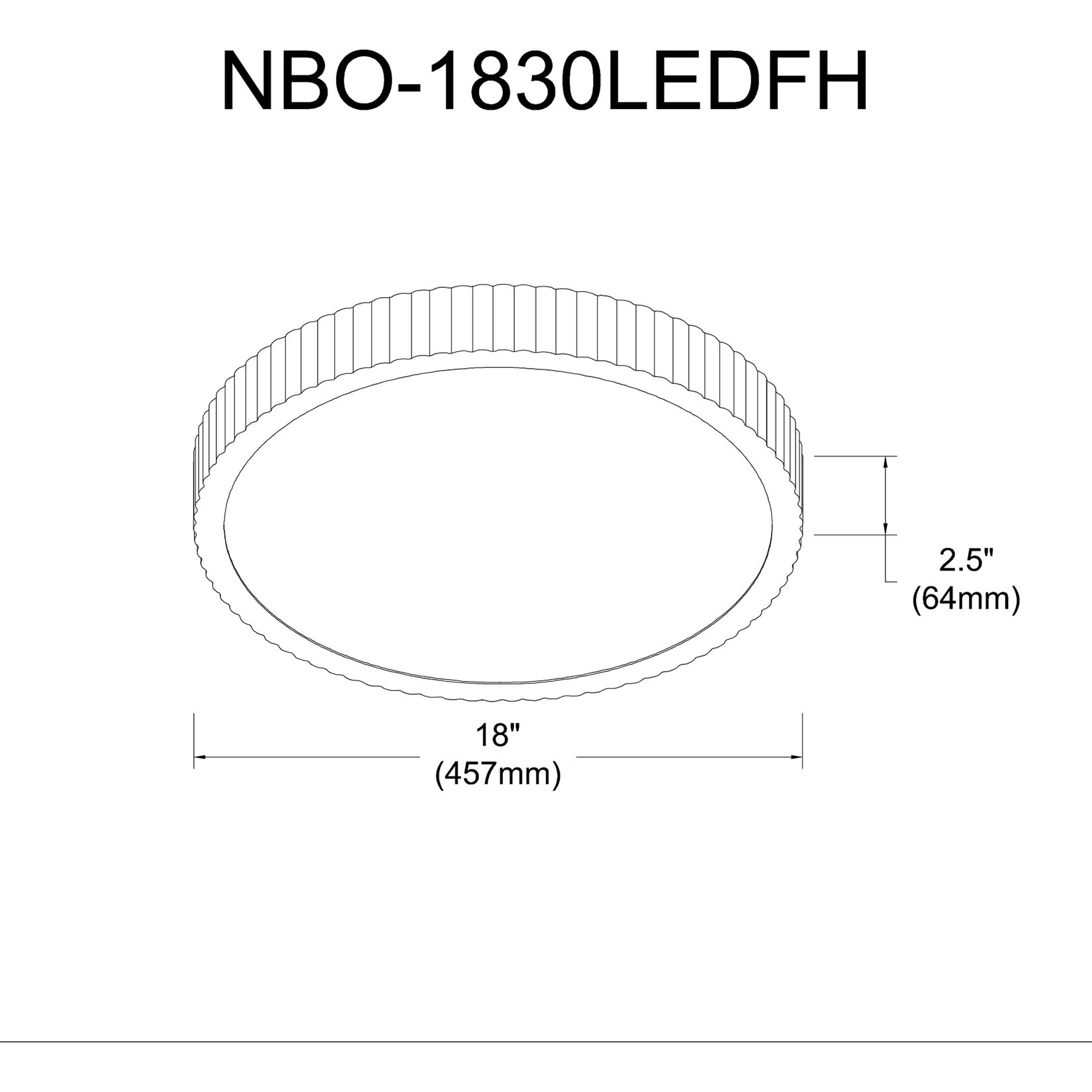 Nabisco LED 18 inch Matte Black Flush Mount Ceiling Light