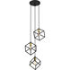 Vertical 3 Light 18 inch Bronze and Olde Brass Chandelier Ceiling Light