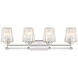 Garnet 4 Light 32 inch Polished Nickel Bathroom Vanity Light Wall Light