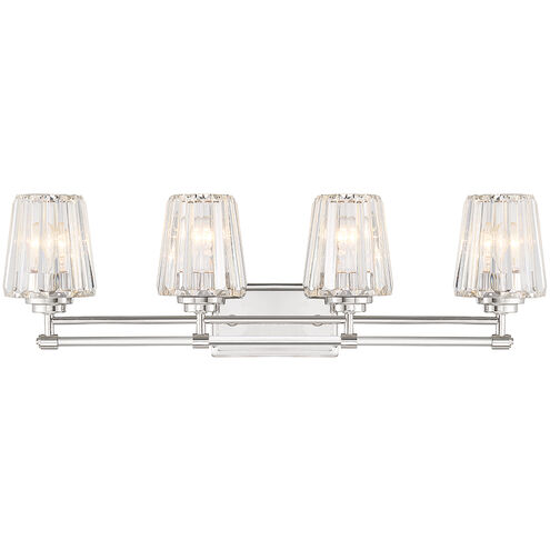 Garnet 4 Light 32 inch Polished Nickel Bathroom Vanity Light Wall Light