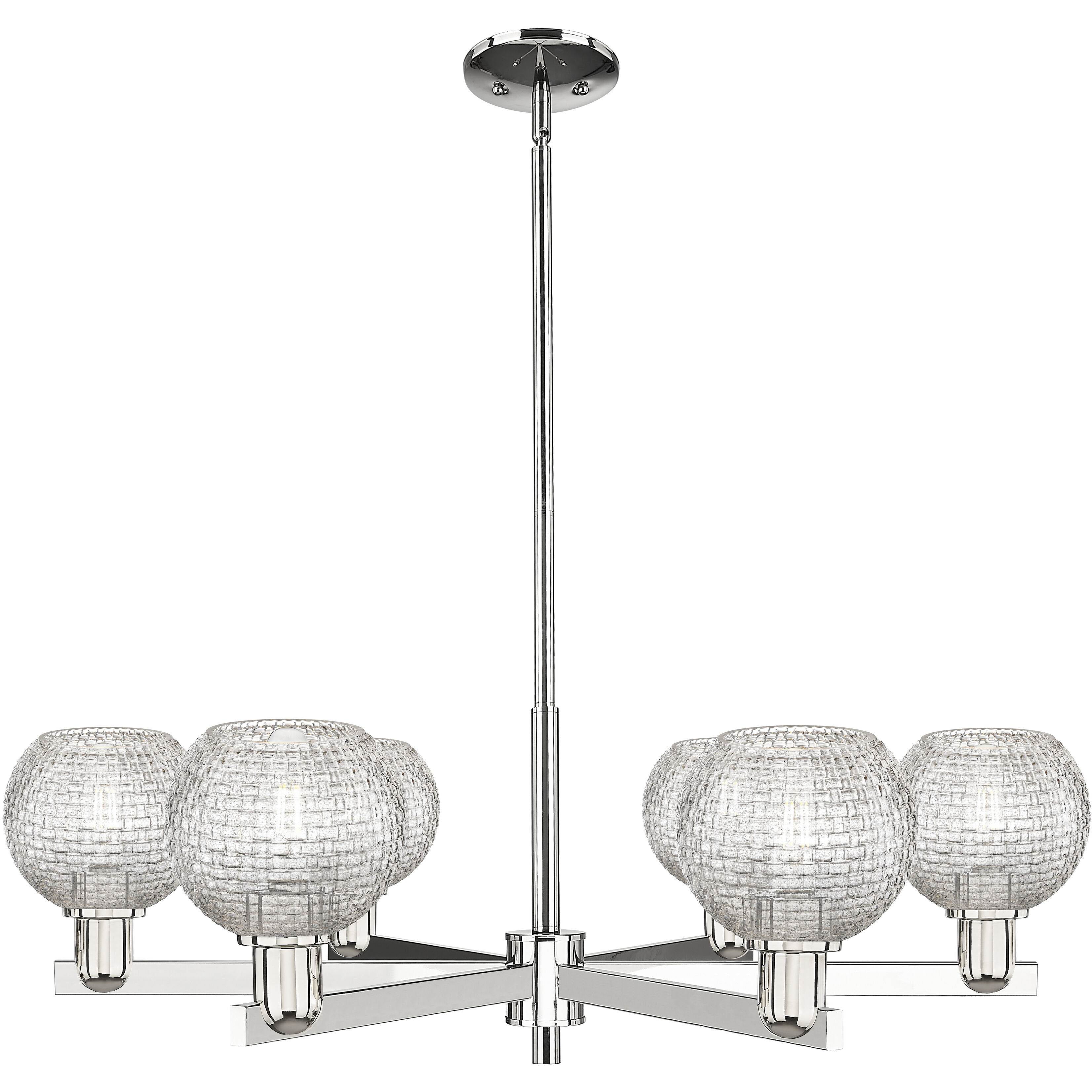 Arcadia Athens 6 Light 35.63 inch Polished Nickel Chandelier Ceiling Light