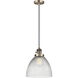 Franklin Restoration Seneca Falls 1 Light 9.5 inch Antique Brass Mini Pendant Ceiling Light in Incandescent