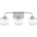 Baldwin 3 Light 24 inch Satin Nickel Bathroom Vanity Light Wall Light, Lighting One