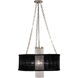 Angelique 1 Light 24 inch Polished Silver with White Sheer Shade Dining Chandelier Ceiling Light in Without Crystal, Sheer White
