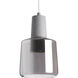 Samson Pendant Ceiling Light in Smoked Glass, Smoked