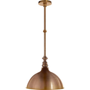 Chapman & Myers Boston 1 Light 12.5 inch Hand-Rubbed Antique Brass Pendant Ceiling Light in Hand-Rubbed Antique Brass SLF Shade