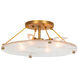 Madison 4 Light 16 inch Stained Gold / Cast Glass Flush Mount Ceiling Light
