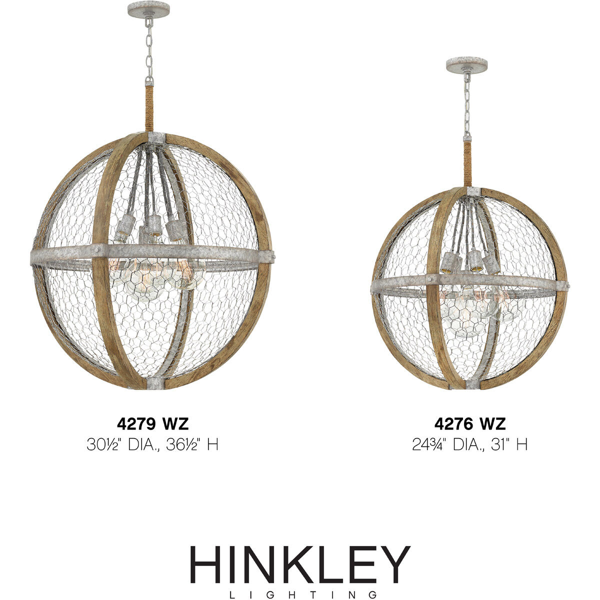 Heywood 7 Light 30.5 inch Weathered Zinc/Cottage Whitewash Chandelier Ceiling Light