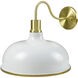 Ammi 1 Light 14 inch White/Black Wall Sconce Wall Light