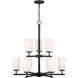 Oslo 9 Light 26 inch Midnight Black Chandelier Ceiling Light