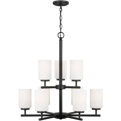 Oslo 9 Light 26 inch Midnight Black Chandelier Ceiling Light