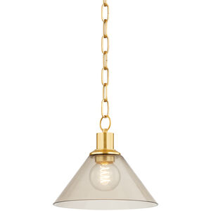 Anniebee 1 Light 10.5 inch Aged Brass Pendant Ceiling Light