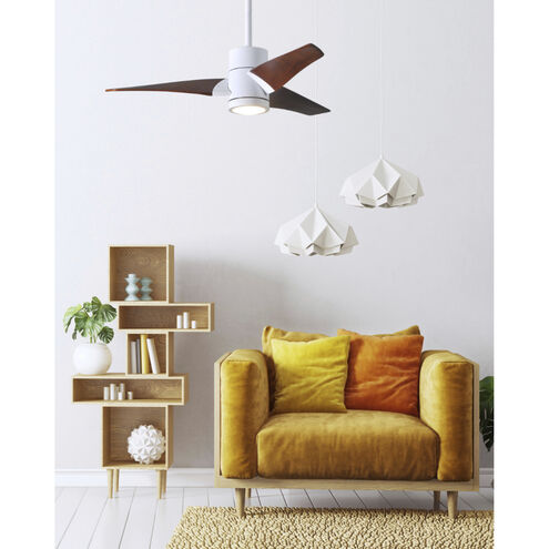 Atlas Super Janet 52 inch Gloss White with Walnut Tone Blades Ceiling Fan, Paddle Fan