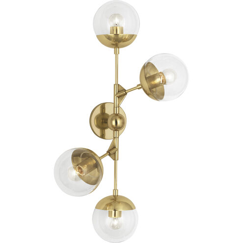 Celeste 4 Light 20 inch Modern Brass Wall Sconce Wall Light
