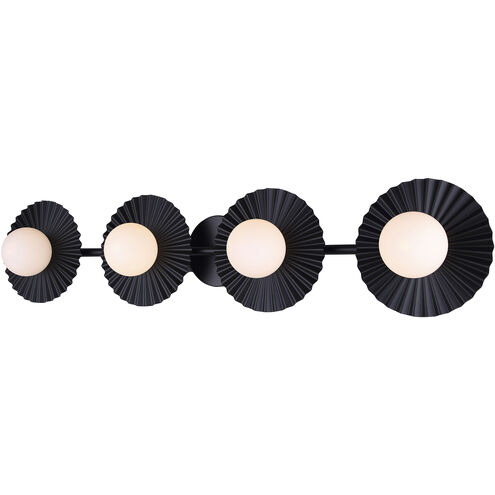 Payton 4 Light 38.75 inch Black Vanity Light Wall Light