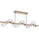 Mesa LED 72 inch Novel Brass Chandelier Ceiling Light in 3000K LED, Clear, Twisted Branch
