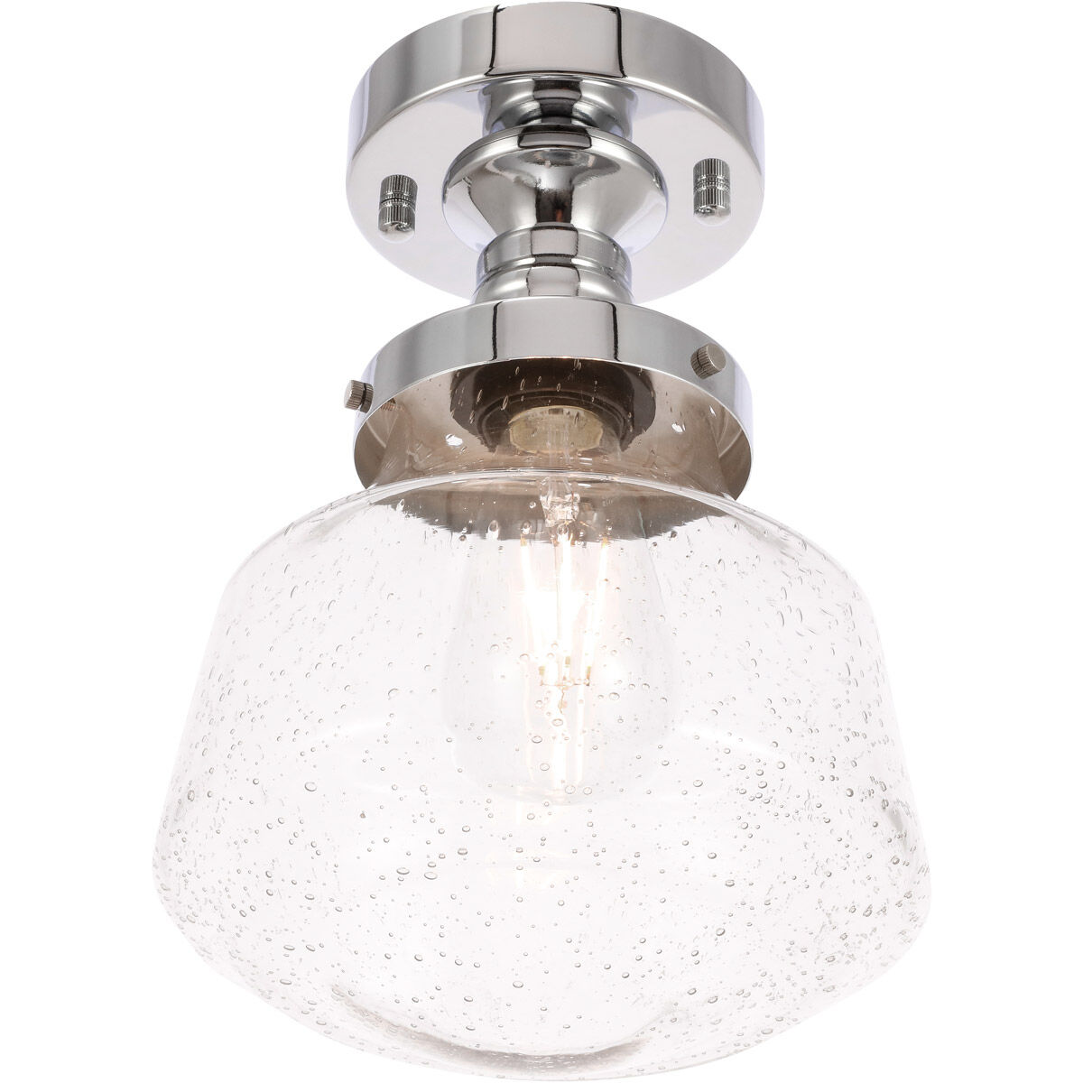 Lyle 1 Light 8 inch Chrome Flush Mount Ceiling Light