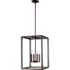 Moffet Street 4 Light 15.5 inch Bronze Foyer Pendant Ceiling Light, Medium