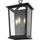 Richmond 3 Light 16 inch Black Outdoor Wall Sconce