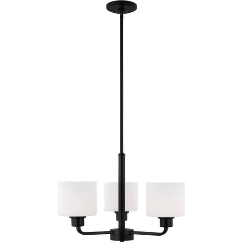 Canfield 3 Light 19.63 inch Midnight Black Chandelier Ceiling Light
