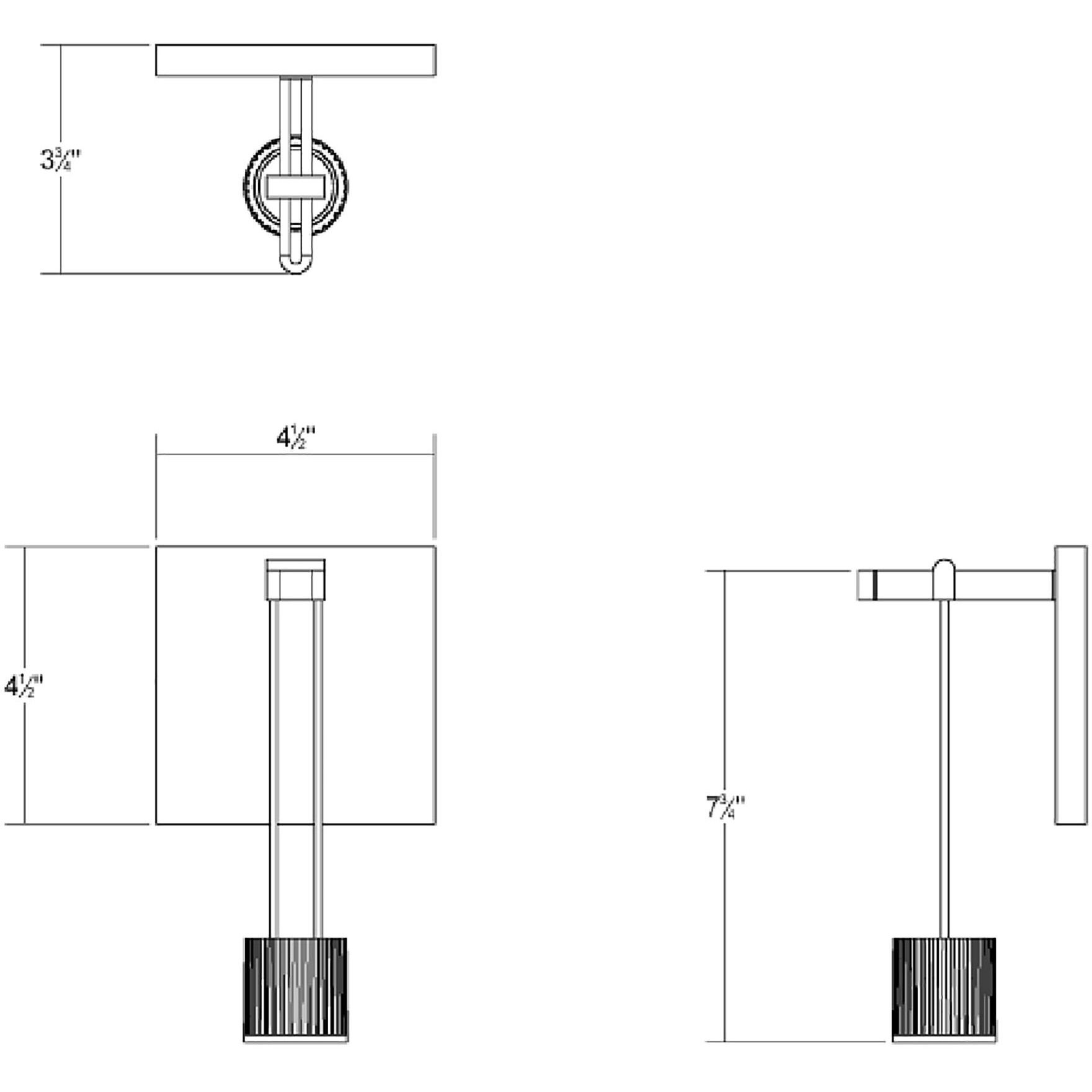 Suspenders LED 2 inch Satin Black ADA Modular Wall Mount Wall Light