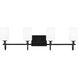 Oak Moore 4 Light 33.88 inch Midnight Black Bath Vanity Wall Light