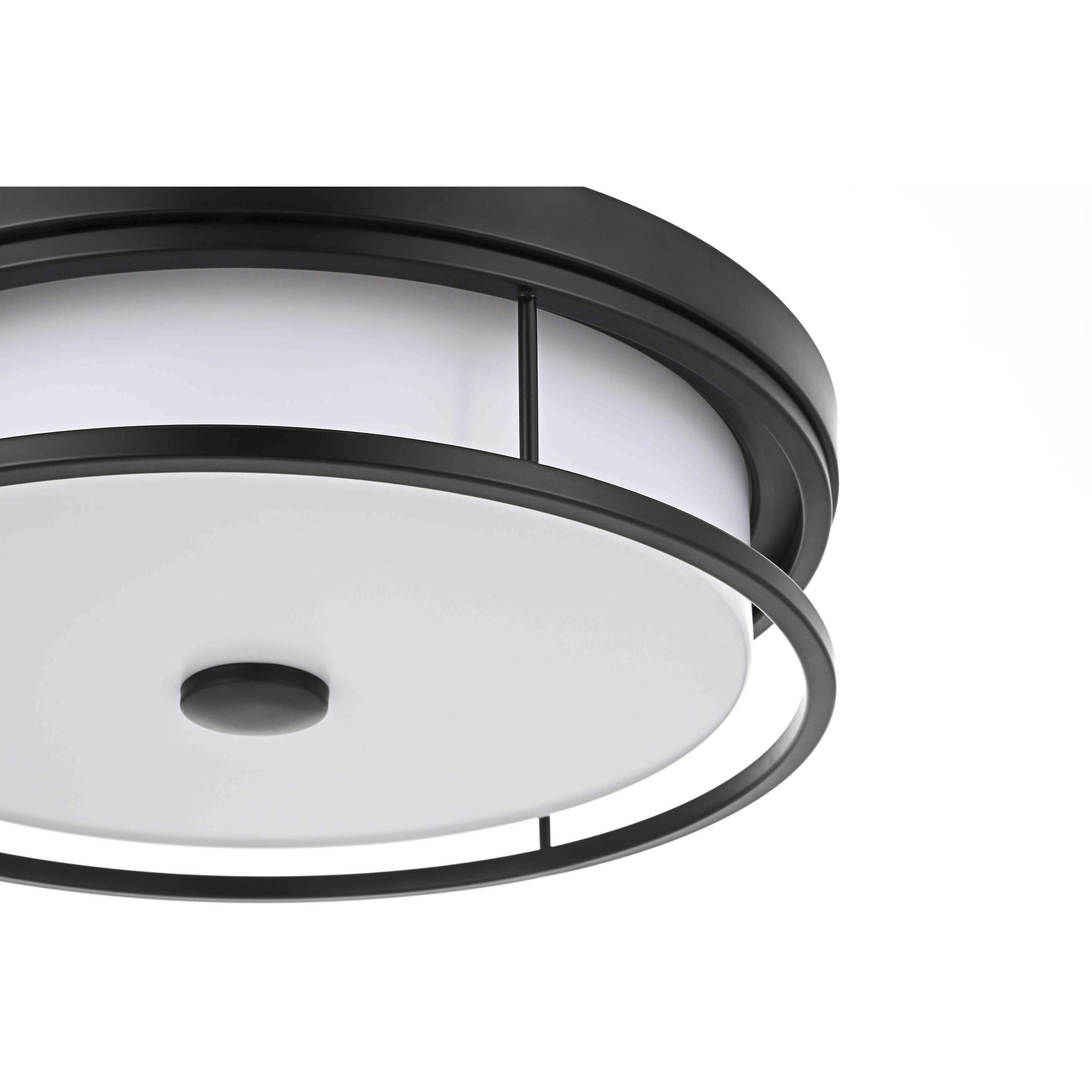Kolson 16 inch Black Flush Mount Ceiling Light