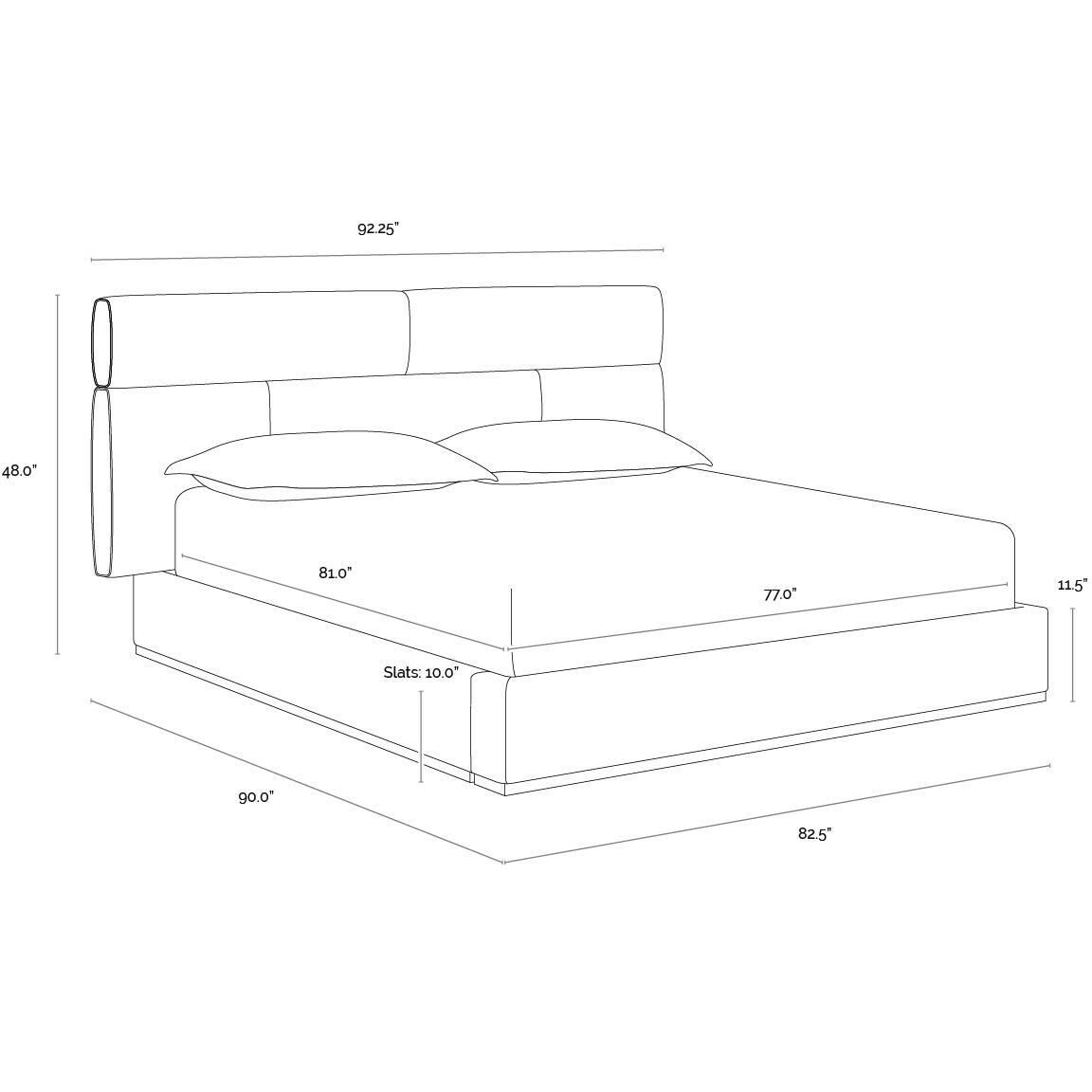 Beckham Chacha Cream Bed, King