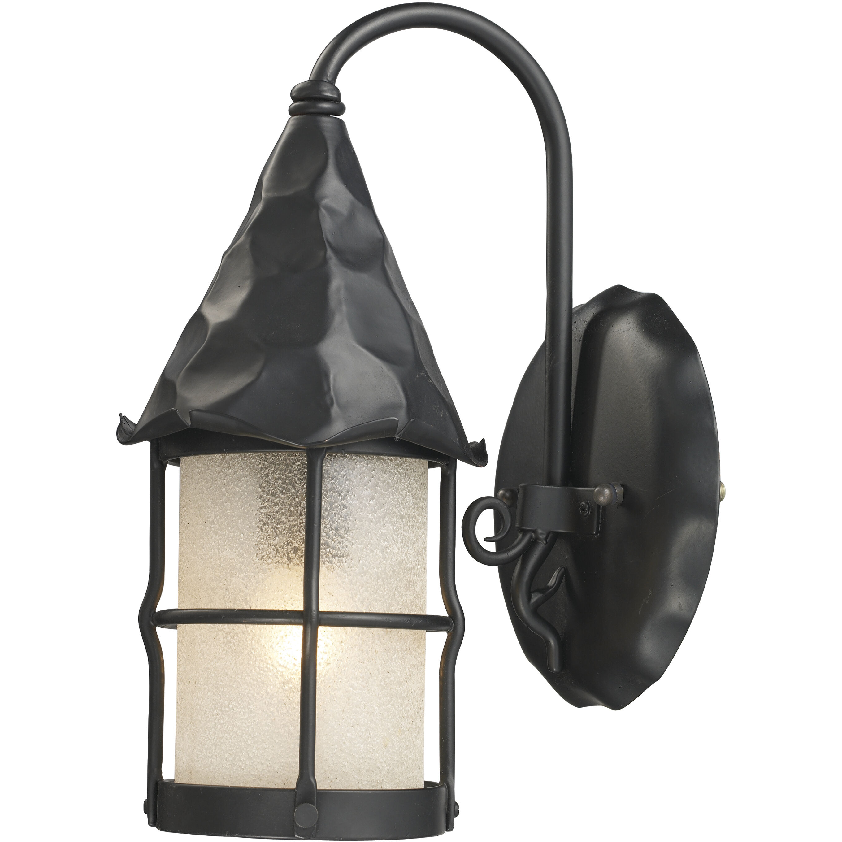 Rustica 1 Light 14 inch Matte Black Outdoor Sconce
