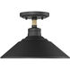 Journey 1 Light 12 inch Natural Black Semi-Flush Mount Ceiling Light