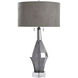 Marion 37 inch 60 watt Smoked Gray and Clear and Dark Charcoal Gray Table Lamp Portable Light