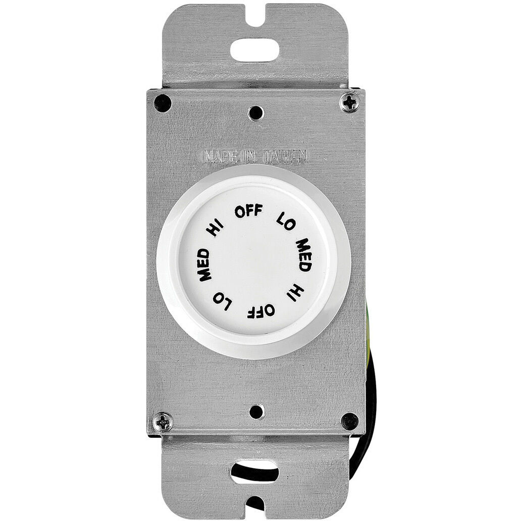 Wall Control 3 Speed Rotary Appliance White Fan Wall Control, Rotary