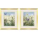 Summer Wildflowers Green and Yellow and Blue and Multi Framed Art