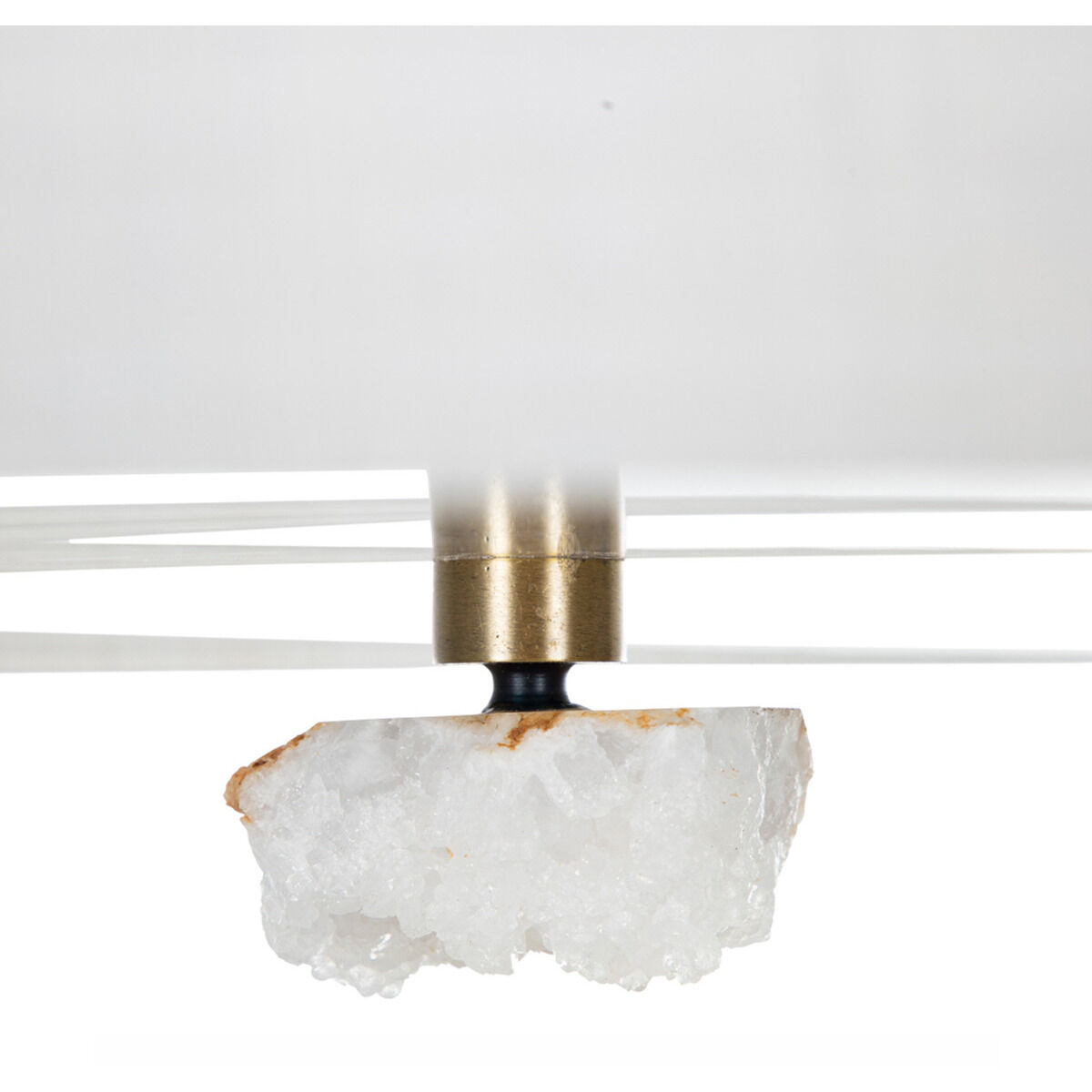 Mabel 2 Light 24 inch Matte Antique Brass / White Linen / Natural Stone / Acrylic Flush Mount Ceiling Light