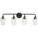 Celino 4 Light 32.5 inch Black Vanity Light Wall Light