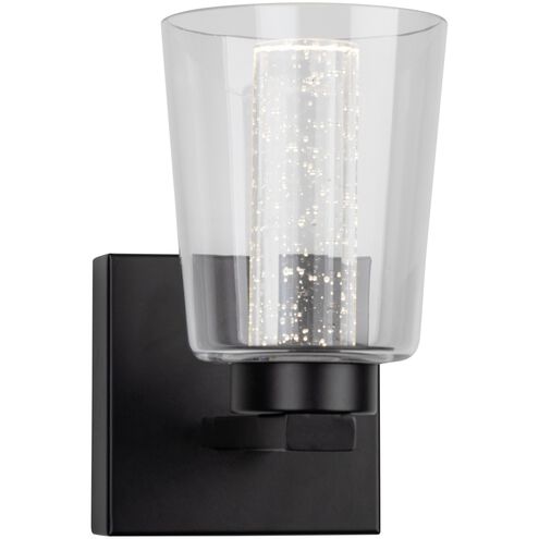 Dalton LED 4.25 inch Black Bathroom Sconce Wall Light