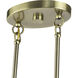 Florell 3 Light 47 inch Antique Brass Linear Chandelier Ceiling Light, Extra Large