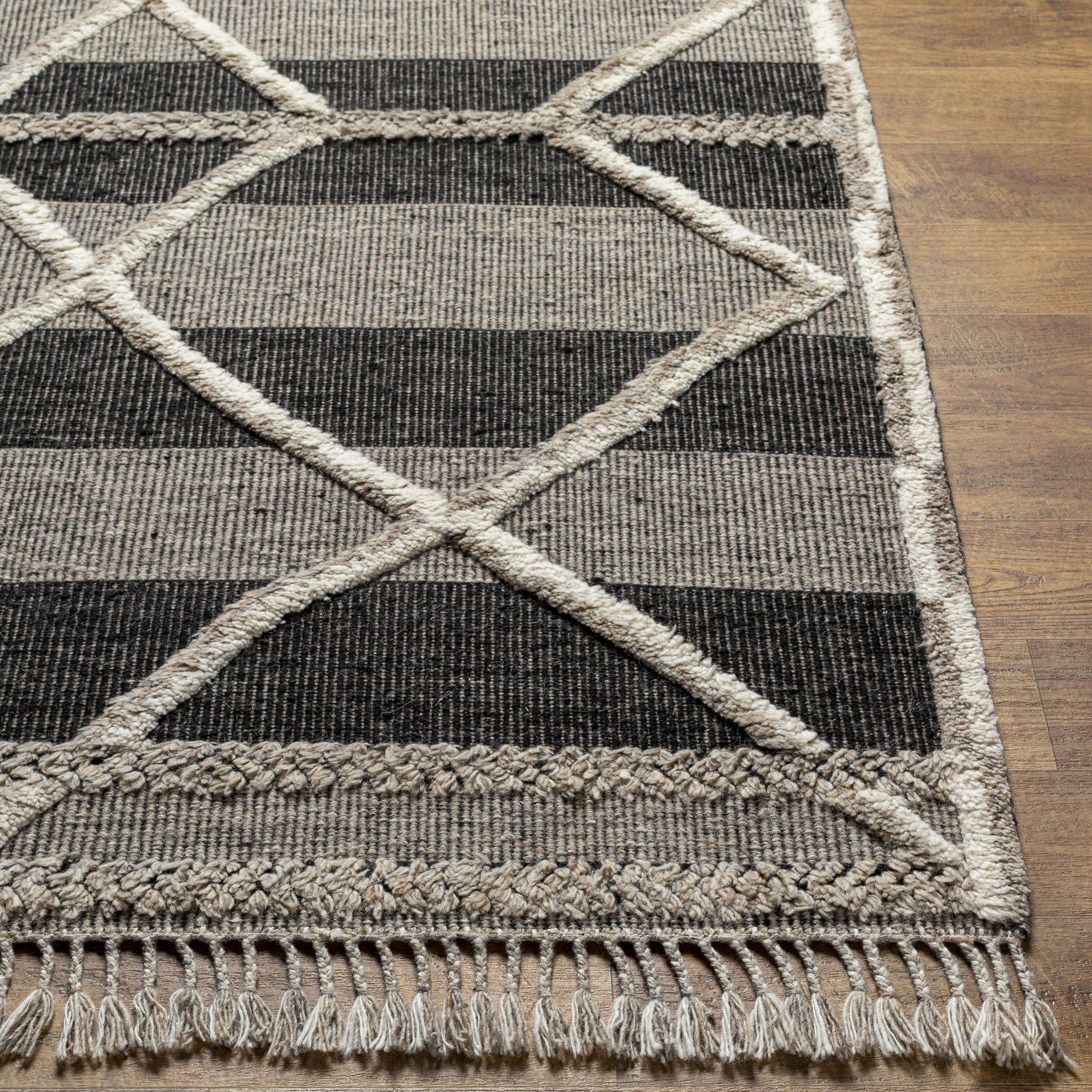 Cadiz 90 X 60 inch Gray Rug in 5 x 8, Rectangle