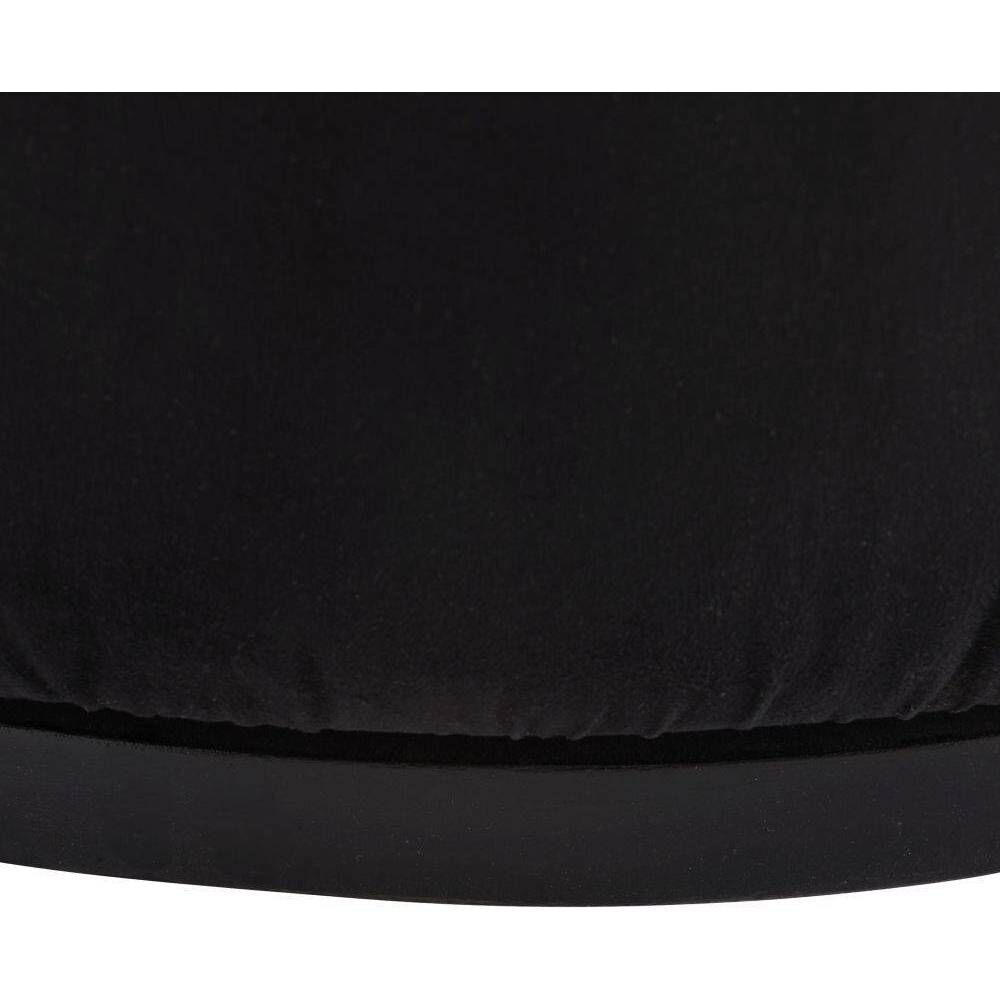 Gretel Black Suede and Black Leather with Ebony Chair