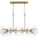 Winter 12 Light 39 inch Soft Brass Island Chandelier Ceiling Light