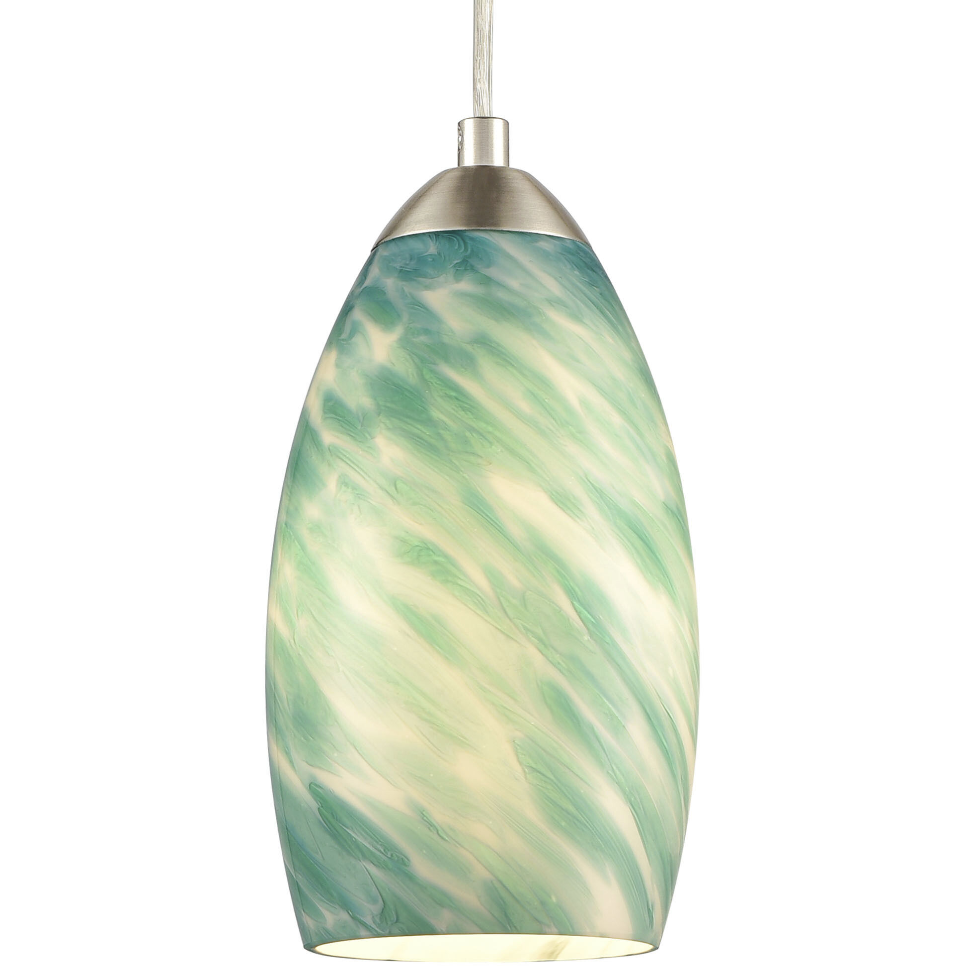 Evening Sky 1 Light 5 inch Satin Nickel Mini Pendant Ceiling Light