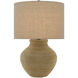 Hensen 31 inch 150 watt Natural/Satin Black Table Lamp Portable Light